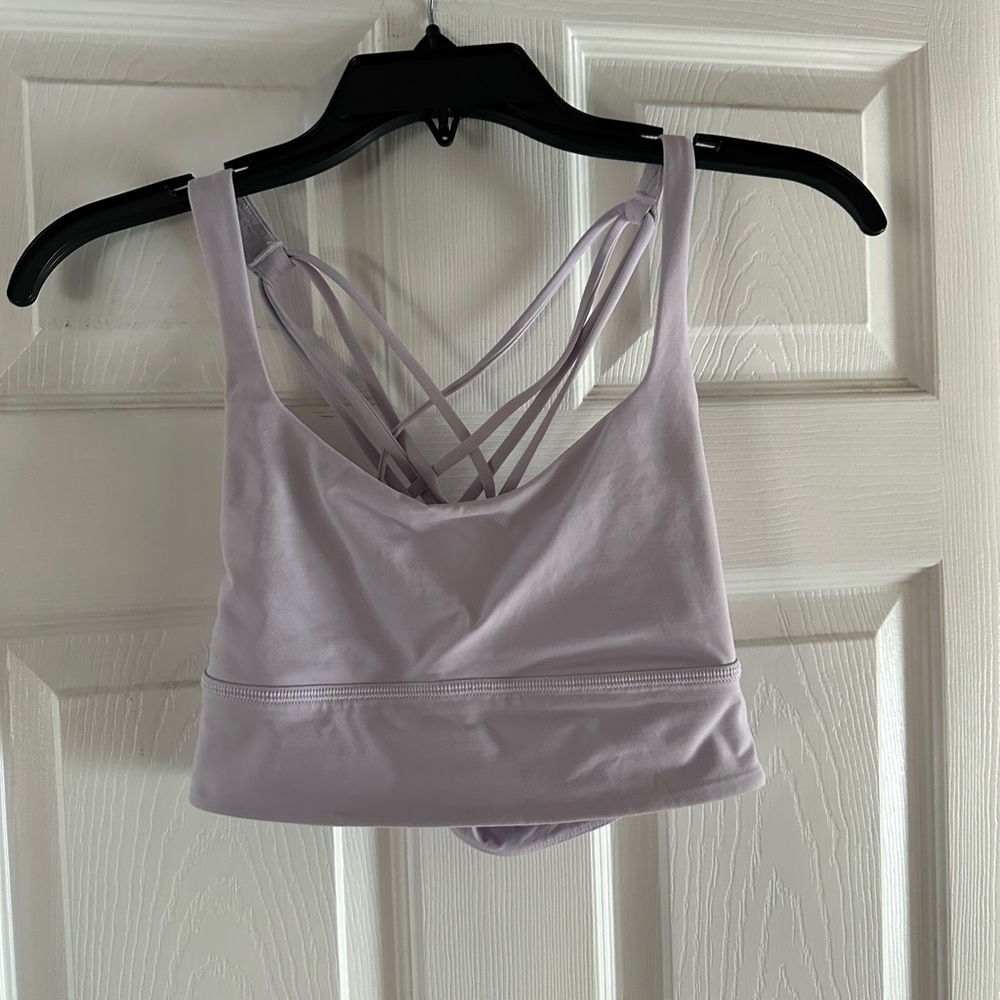 Lululemon Free to Be Longline Sports Bra in Lilac Smoke